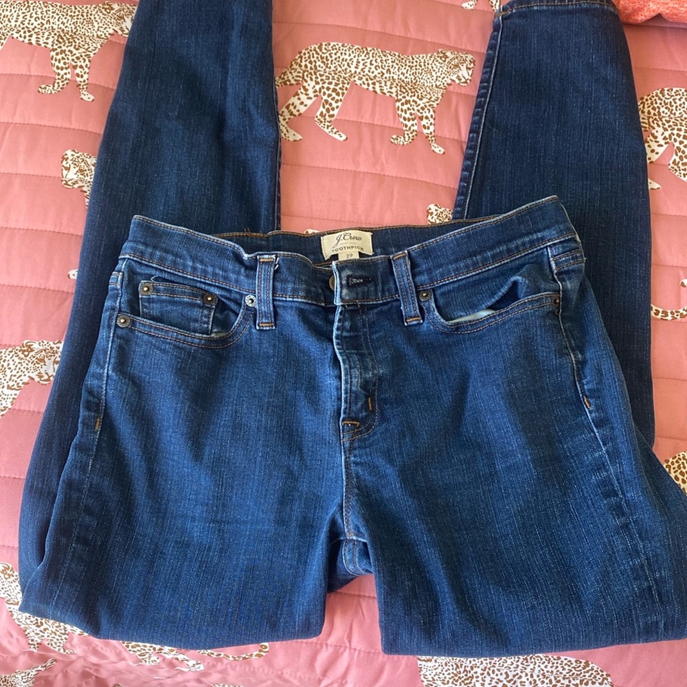 JCrew Toothpick dark wash skinny jeans